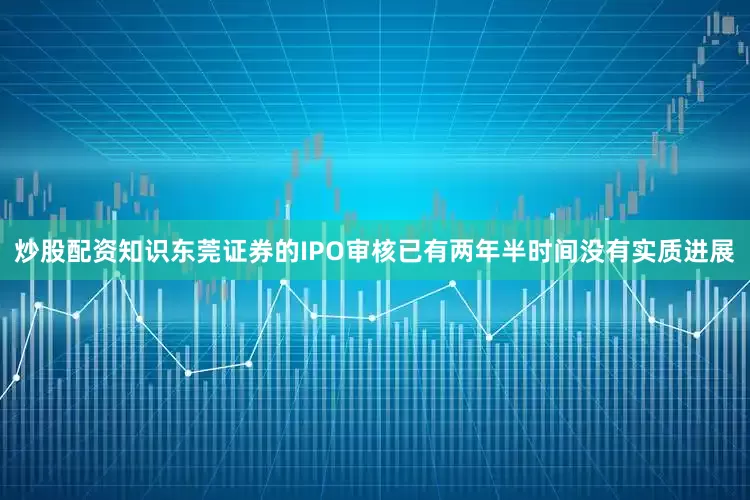 炒股配资知识东莞证券的IPO审核已有两年半时间没有实质进展